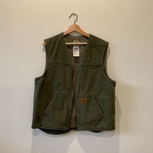 Carhartt fleece lined zip up vest